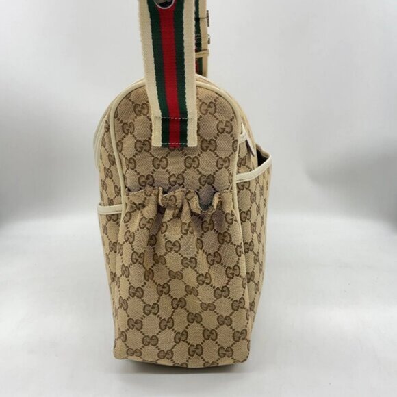Gucci GG Canvas Sherry Line Beige/Ivory Shoulder Bag 329-082725 - Picture 4 of 16